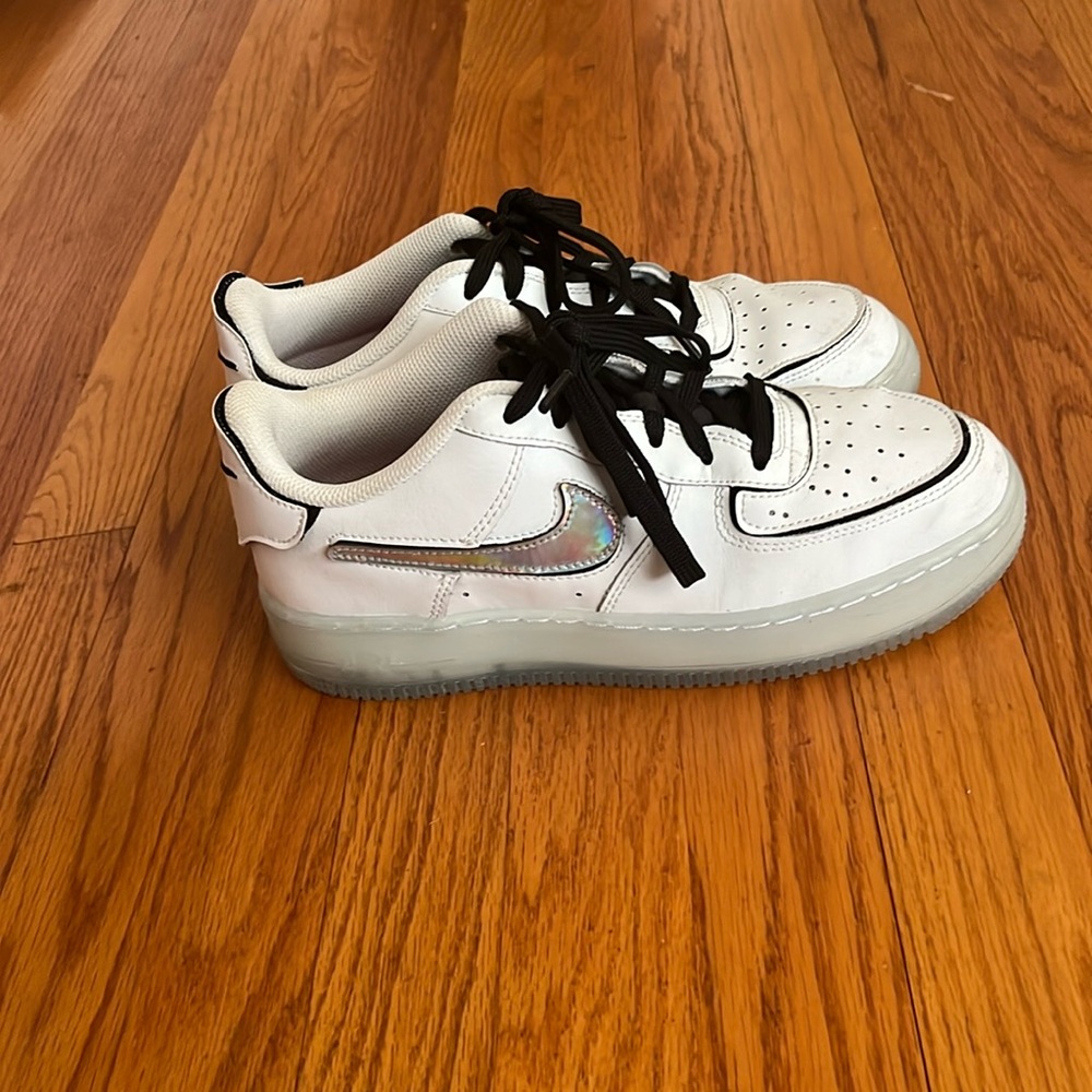 Nike Air Force One Platform Aqua Holographic Youth